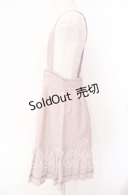 画像3: axes femme POETIQUE / 裾プリーツサスペンダースカート M ピンク O-25-11-11-012-AX-SK-OW-ZT112