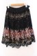 画像3: axes femme / パネル花柄スカート M クロ O-25-11-11-014-AX-SK-OW-OS (3)