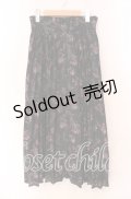 axes femme / 花柄プリーツスカート M クロ O-25-11-11-016-AX-SK-OW-OS