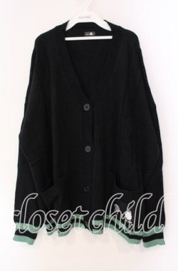 画像1: NieR Clothing / UNISEXシエルニットカーディガン【ポケット付き】  ブラック O-25-11-11-018-PU-TO-IG-OS