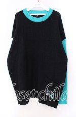 画像1: 【SALE】NieR CLOTHING / シエル配色ニット  ブラック O-25-11-11-019-PU-TO-IG-ZT342 (1)