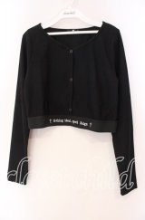 NieR Clothing / リブクロップドトップス  ブラック O-25-11-11-023-PU-TO-IG-ZT339