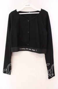 NieR Clothing / リブクロップドトップス  ブラック O-25-11-11-023-PU-TO-IG-ZT339