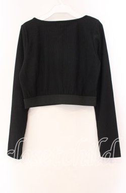 画像3: NieR Clothing / リブクロップドトップス  ブラック O-25-11-11-023-PU-TO-IG-OS