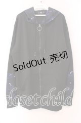 NieR Clothing / 高品質ブロッキングZIP OUTER【COSMO】 パーカー  ブラック×ブルー系 O-25-11-11-025-PU-TO-IG-OS