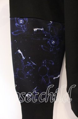 画像2: NieR Clothing / 高品質ブロッキングZIP OUTER【COSMO】 パーカー  ブラック×ブルー系 O-25-11-11-025-PU-TO-IG-OS