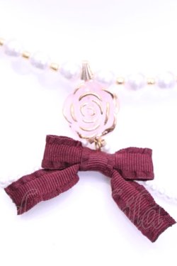画像2: bandai_do / ローズワイヤーチョーカー  ゴールド×パール×ピンク O-25-11-12-057-LO-AC-IG-OS