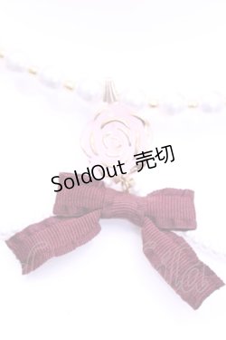 画像2: bandai_do / ローズワイヤーチョーカー  ゴールド×パール×ピンク O-25-11-12-057-LO-AC-IG-OS