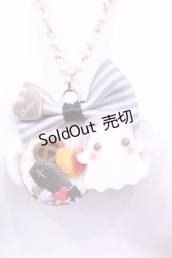 画像1: チェルシィ / ハロウィンプレートネックレス  シロ O-25-11-12-059-LO-AC-IG-OS