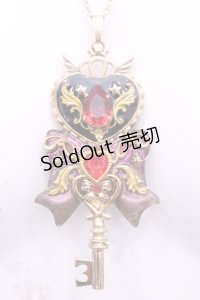 ハレルヤバレリーナ / キーモチーフネックレス  クロ×ゴールド O-25-11-12-061-LO-AC-IG-OS