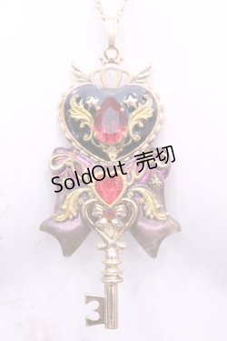 画像1: ハレルヤバレリーナ / キーモチーフネックレス  クロ×ゴールド O-25-11-12-061-LO-AC-IG-OS