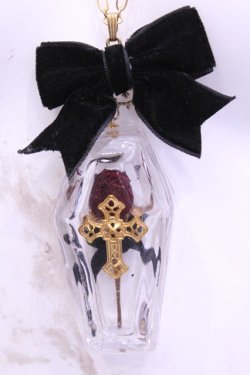 画像1: ハレルヤバレリーナ / コフィンローズネックレス  クリア O-25-11-12-062-LO-AC-IG-OS