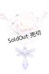 Blue monodrama / ローズネックレス  シロ×サックス O-25-11-12-063-LO-AC-IG-OS