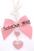 REILA heart pink ring / ハートリボン　ネックレス  アカ*ゴールド O-25-11-12-065-LO-AC-IG-OS