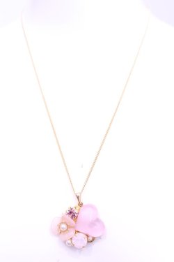 画像2: REILA heart pink ring / ハートフラワーネックレス  ゴールド×ピンク O-25-11-12-066-LO-AC-IG-OS