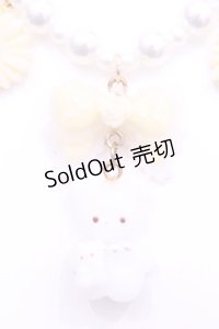 Haku Healing / くまとリボンのビースネックレス   O-25-11-12-069-LO-AC-IG-OS