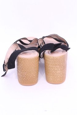 画像3: NieR Clothing / ウェッジソールサンダル【身長約8cmUP】 38 ブラウン×ブラック O-25-11-12-003-PU-SH-IG-OS