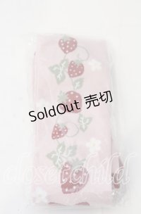 axes femme kawaii / いちご柄オーバーニー F ピンク O-25-11-12-1001-AX-ZA-OW-OS