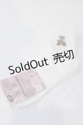m petit by misako / TTAMCSリボンクマ　クルーソックス  シロ O-25-11-12-1010-LO-ZA-OW-OS