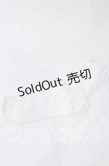 m petit by misako / リボン付き透かしリボン柄クルーソックス  シロ O-25-11-12-1013-LO-ZA-OW-OS