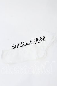 m petit by misako / リボン付き透かしリボン柄クルーソックス  シロ O-25-11-12-1013-LO-ZA-OW-OS