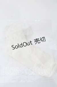 m petit by misako / 透かしリボン柄クルーソックス  アイボリー O-25-11-12-1016-LO-ZA-OW-OS