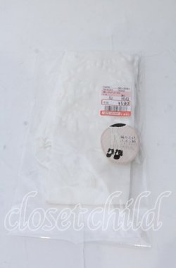 画像1: m petit by misako / AMレースアップシアータイツ L〜LL シロ O-25-11-12-1017-LO-ZA-OW-OS