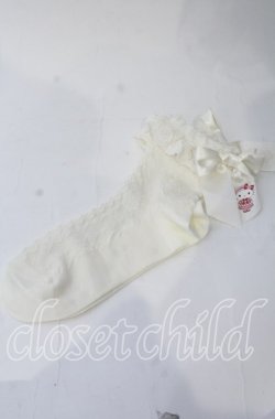 画像1: m petit by misako / サンリオキャラクターズコラボクルーソックス  アイボリー O-25-11-12-1018-LO-ZA-OW-OS