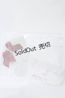 画像1: m petit by misako / サンリオキャラクターズコラボリボンレース柄クルーソックス  シロ O-25-11-12-1002-LO-ZA-OW-OS