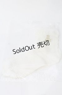 m petit by misako / ロゴ刺繍＆フリルクルーソックス  アイボリー O-25-11-12-1021-LO-ZA-OW-OS