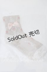 m petit by misako / プチバラ＆リボン付きクルーソックス  ピンク O-25-11-12-1024-LO-ZA-OW-OS