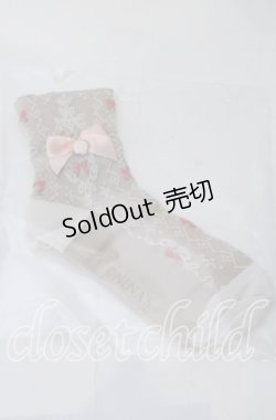 画像1: m petit by misako / プチバラ＆リボン付きクルーソックス  ピンク O-25-11-12-1024-LO-ZA-OW-OS