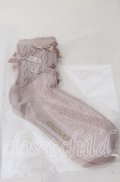 m petit by misako / ロゴリボンクルーソックス  ピンク O-25-11-12-1028-LO-ZA-OW-OS