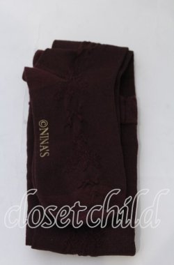 画像1: m petit by misako / NINA‘Sオーバーニー  ワイン O-25-11-12-1030-LO-ZA-OW-OS