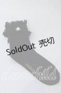 m petit by misako / プチバラ付きクルーソックス  クロ O-25-11-12-1032-LO-ZA-OW-OS