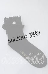 m petit by misako / プチバラ付きクルーソックス  クロ O-25-11-12-1032-LO-ZA-OW-OS
