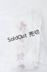 m petit by misako / サンリオコラボオーバーニーソックス  シロ×ピンク　花柄 O-25-11-12-1039-LO-ZA-OW-OS