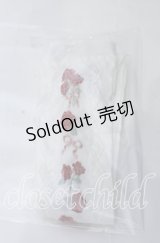 m petit by misako / サンリオコラボオーバーニーソックス  シロ×アカ　花柄 O-25-11-12-1040-LO-ZA-OW-OS