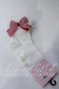 m petit by misako / サンリオキャラクターズコラボ コギミュン ソックス 23ｃｍ〜25ｃｍ シロ×アカ O-25-11-12-1042-LO-ZA-OW-OS
