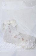 m petit by misako / ハートレース柄リボン付きクルーソックス  アイボリー O-25-11-12-1005-LO-ZA-OW-OS