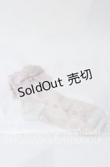 m petit by misako / ハートレース柄リボン付きクルーソックス  ピンク O-25-11-12-1007-LO-ZA-OW-OS