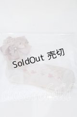 m petit by misako / ハートレース柄リボン付きクルーソックス  ピンク O-25-11-12-1008-LO-ZA-OW-OS