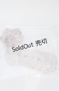 m petit by misako / ハートレース柄リボン付きクルーソックス  ピンク O-25-11-12-1008-LO-ZA-OW-OS