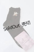 m petit by misako / TTAMCSリボンクマ　クルーソックス  ブラウン O-25-11-12-1009-LO-ZA-OW-OS