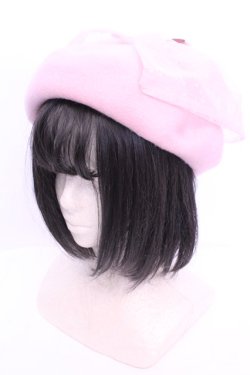 画像1: m petit by misako / NINA'S チュールリボンベレー帽  ピンク O-25-11-12-007-LO-AC-IG-OS