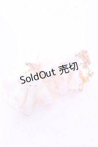 Mystic Garden / Who are you   彷徨うおばけの耳飾り  with Cheery Blossom イヤリング  シロ×ピンク O-25-11-12-013-LO-AC-IG-OS