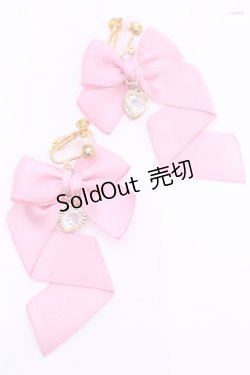 画像1: LOTUS ribbon / イヤリング  ピンク ハート0 O-25-11-12-014-EL-AC-IG-OS