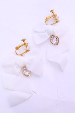 画像1: LOTUS ribbon / イヤリング  シロベロア O-25-11-12-017-EL-AC-IG-OS