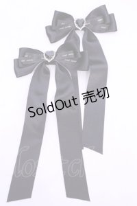 Sweet Season / リボンクリップ  クロ×ビジューハート O-25-11-12-028-LO-AC-IG-OS