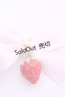 画像2: Sweet Season / リボンクリップ  ピンク×イチゴ O-25-11-12-029-LO-AC-IG-OS